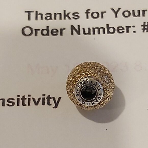 Authentic PANDORA *RETIRED* SS & 14kt Gold ESSENCE Sensitivity Charm 796051 - Picture 5 of 12